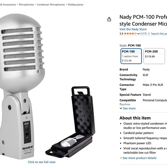 Nady professional classic-style condenser microphone - Picture 9 of 9